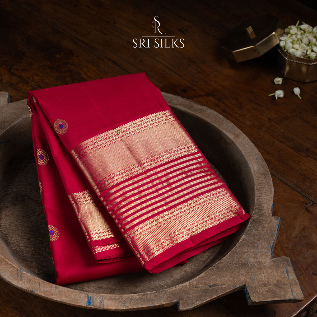 Kanjivaram Silk Saree in Rani Pink with Gold Zari -SSK-KS-RPKG-031