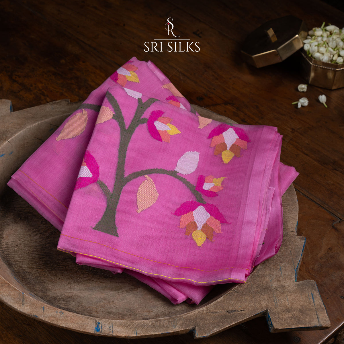 Srisilks Jamdani Organza Saree -SS-KS-IG-075