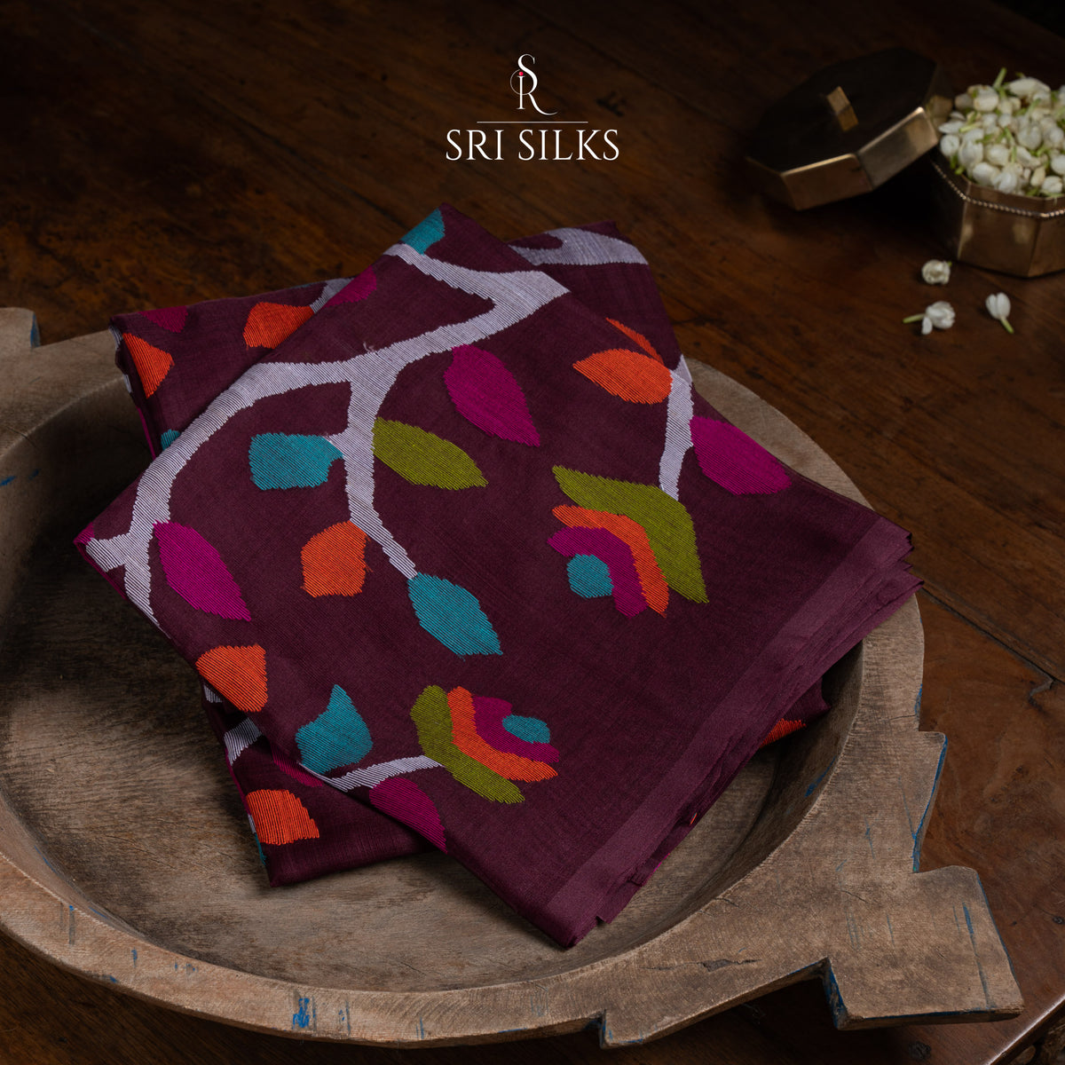 Srisilks Jamdani Organza Saree -SS-KS-IG-076