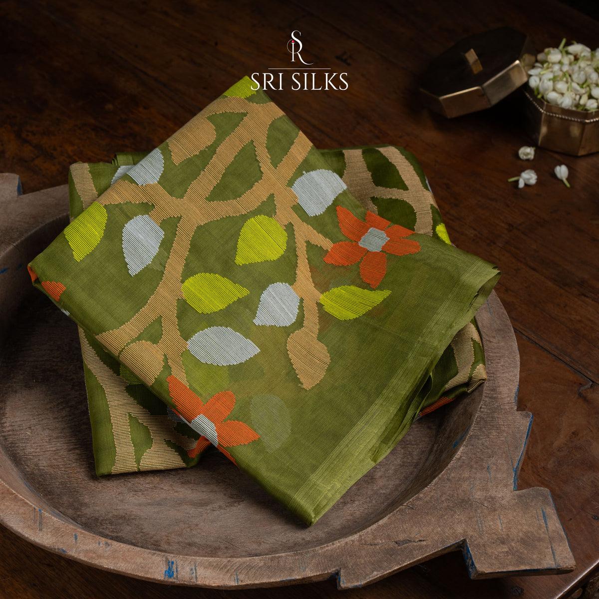 Srisilks Jamdani Organza Saree -SS-KS-IG-077