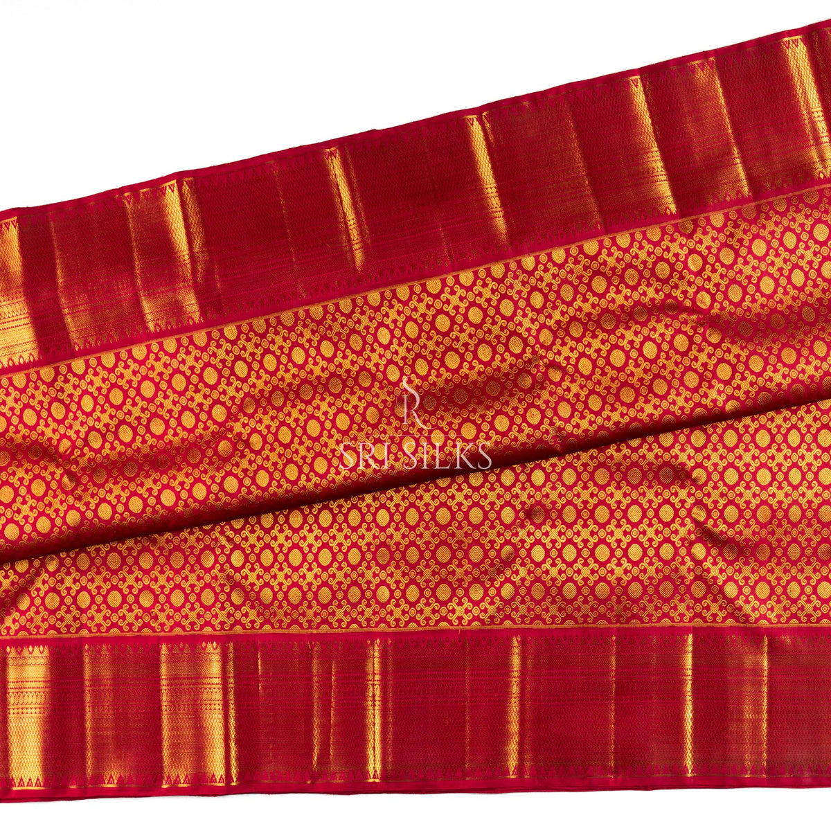 Pure Kanjivaram Silk Saree in Deep Magenta with Gold Zari  SRS-KAN-MAG-039
