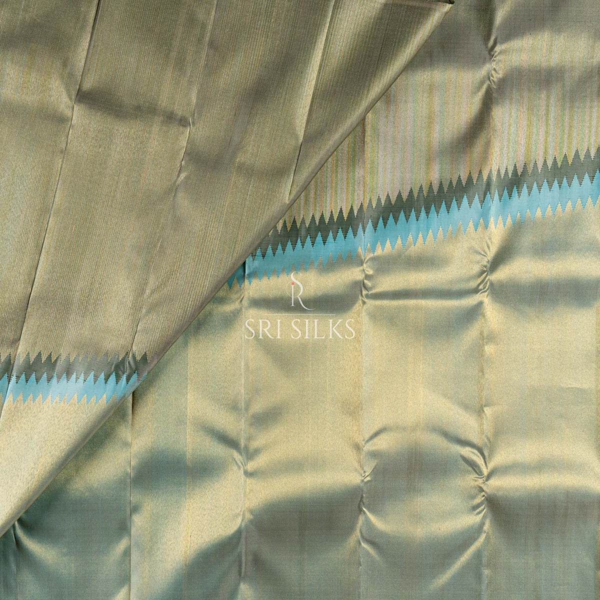 Srisilks Sky Blue with Full Zari Gold Kanjivaram Silk Saree SK-KS-AGAB-053