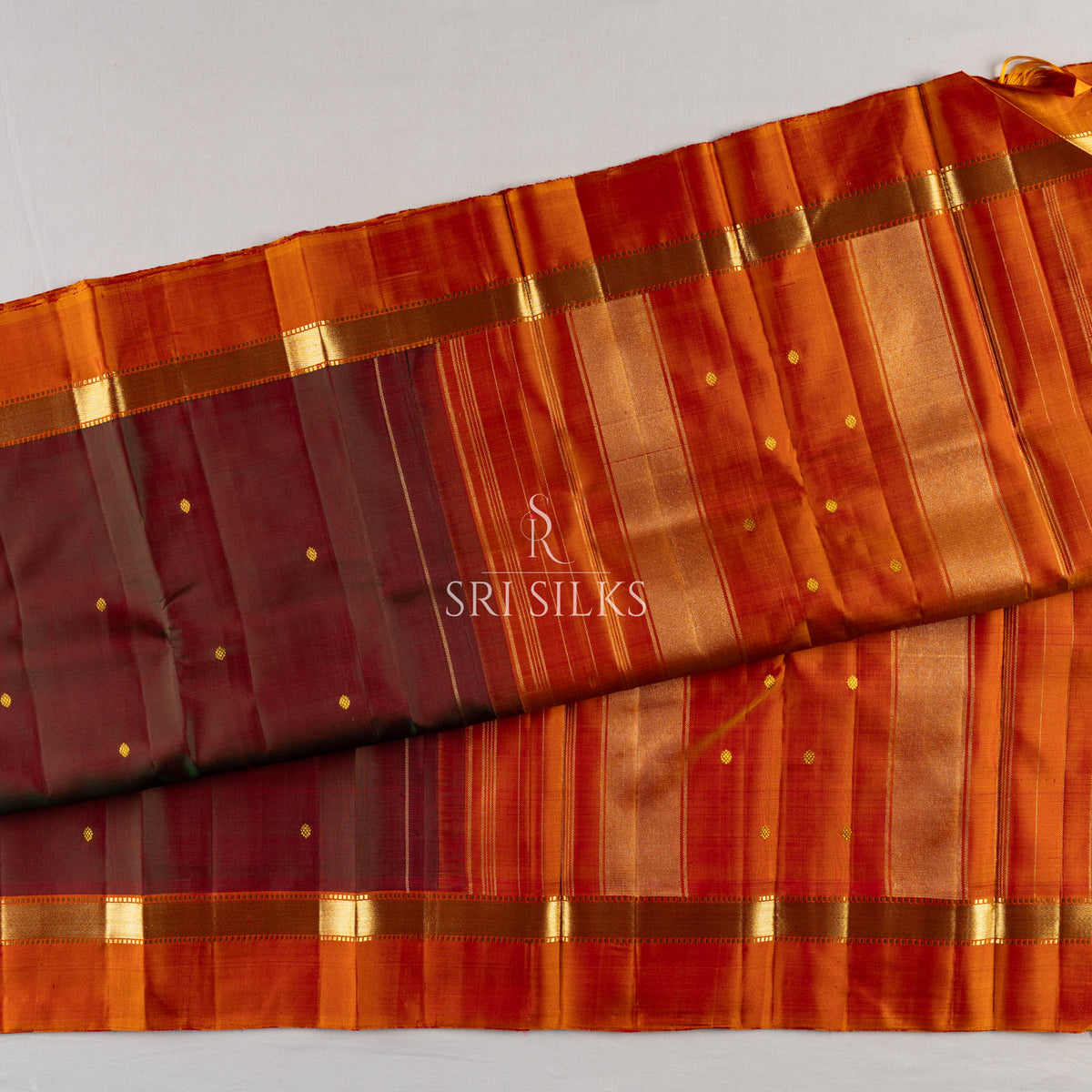 Burgundy Kanjivaram Silk Saree with Gold Zari SSK-KS-BURG-025