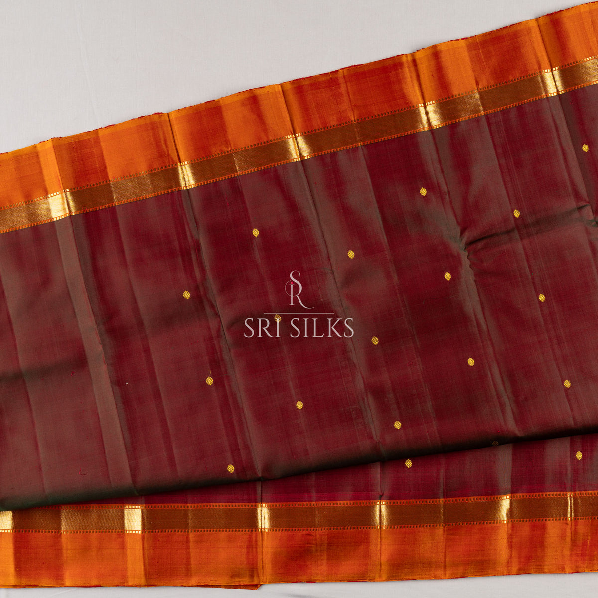 Burgundy Kanjivaram Silk Saree with Gold Zari SSK-KS-BURG-025