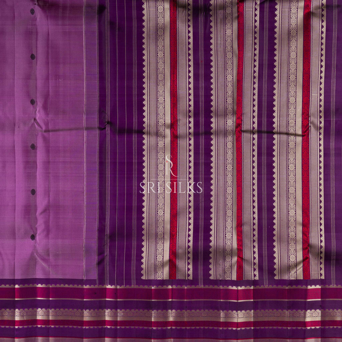 Kanjivaram Silk Saree in Purple with Maroon Zari Border SK-KS-PRPL-063