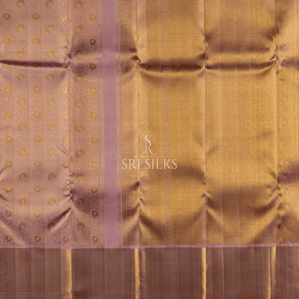 Pure Kanjivaram Silk Saree in Dusty Rose with Gold Zari  SRKJ-DRGZ-041