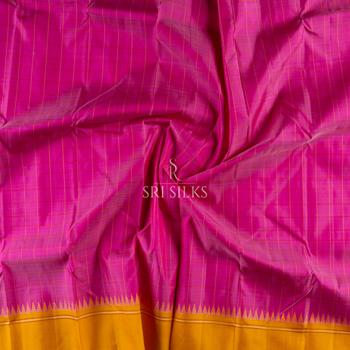 Kanjivaram Silk Saree in Magenta with Mustard Gold Zari SSK-KS-MGGO-064