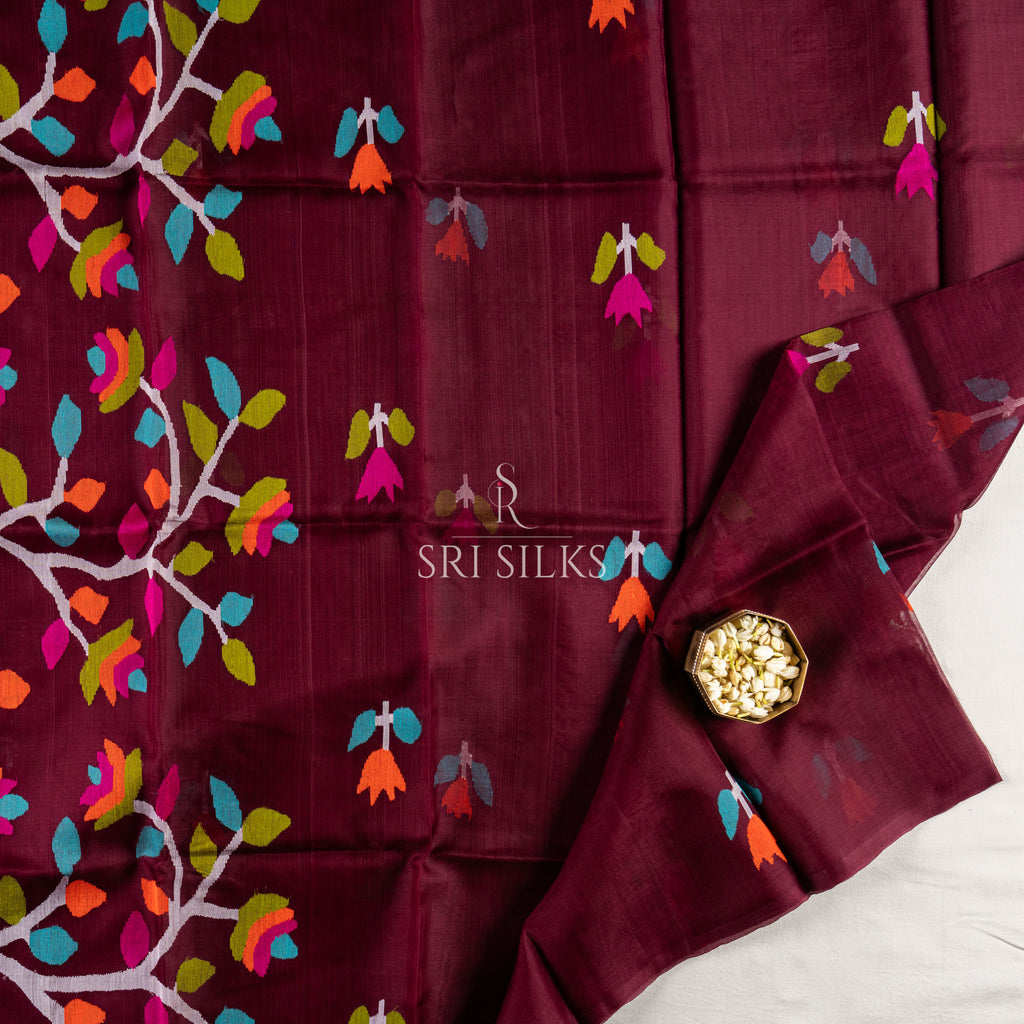 Srisilks Jamdani Organza Saree -SS-KS-IG-076