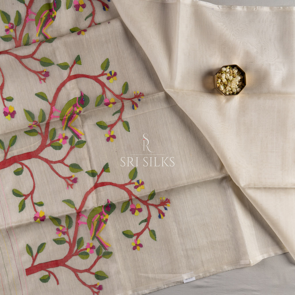 Srisilks Jamdani Organza Silk Saree -SS-KS-IG-078